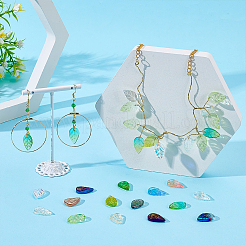 150Pcs 15 Colors Glass Pendants&nbsp;GLAA-WR0001-14