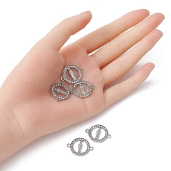 Alloy Connector Charms with Crystal Rhinestone&nbsp;FIND-YW0003-48
