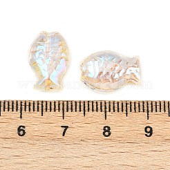 Electroplate and Golden Metal Enlaced Glass Beads&nbsp;EGLA-T029-01M