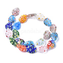 Handmade Millefiori Glass Beads Strands&nbsp;LK-R004-08