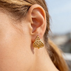 Brass Hoop Earrings for Women&nbsp;EJEW-F413-01G