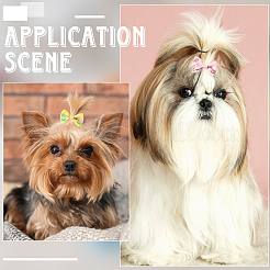 32Pcs 16 Colors Bowknot Polyester Hair Ties for Women Girls&nbsp;PHAR-CN0001-01