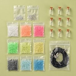 DIY Wishing Bottle Pendant Necklace Making Kit&nbsp;DIY-YW0005-80