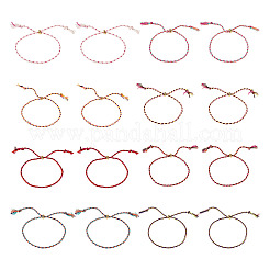 16Pcs 8 Colors Macrame Cotton Cord Slider Bracelets&nbsp;BJEW-TAC0060