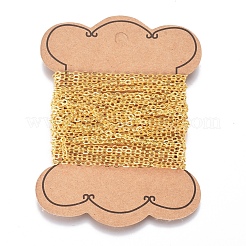 Brass Flat Oval Cable Chains&nbsp;X-CHC025Y-01-G