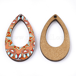 Printed Basswood Pendants&nbsp;WOOD-S045-001C
