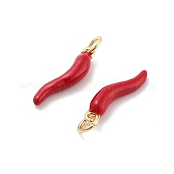 Rack Plating Brass Enamel Pendants&nbsp;KK-G512-21G