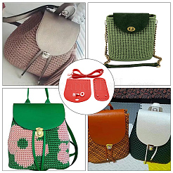 Handmade PU Leather Crochet Shoulder Bag Accessories Kits&nbsp;DIY-CL0002-52A