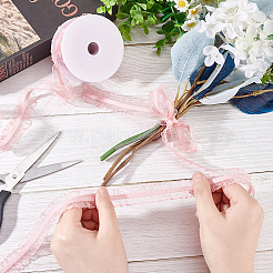 Chinlon Elastic Pleated Lace Trim&nbsp;OCOR-WH0060-44B