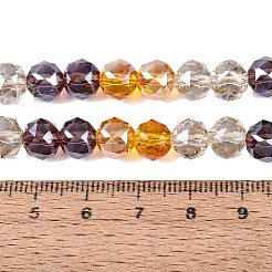 Electroplate Transparent Glass Beads Strands&nbsp;EGLA-Q135-8MM-C09