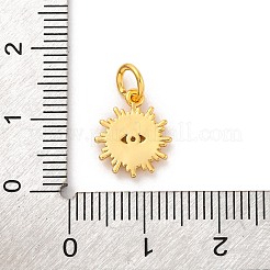 Brass Micro Pave Cubic Zirconia Charms&nbsp;KK-U033-04G-01