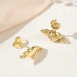 Brass Stud Earrings&nbsp;KK-CBA30C7-24G