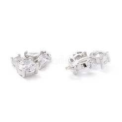 Rack Plating Brass Cubic Zirconia Charms&nbsp;LS-ZIRC-C026-13P