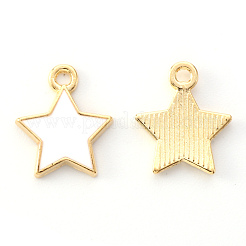 Light Gold Plated Alloy Enamel Pendants&nbsp;ENAM-R136-21A