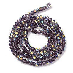 Electroplate Transparent Glass Beads Strands&nbsp;EGLA-A046-01A-11