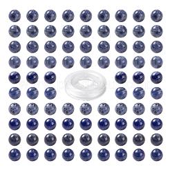 100Pcs 8mm Natural Sodalite Beads&nbsp;DIY-LS0002-32