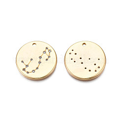 Brass Micro Pave Cubic Zirconia Pendants&nbsp;KK-N216-392