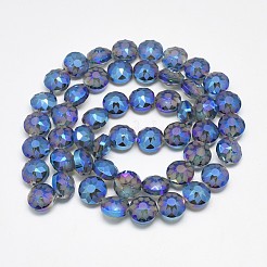 Electroplate Glass Beads Strands&nbsp;EGLA-Q084-14mm-07