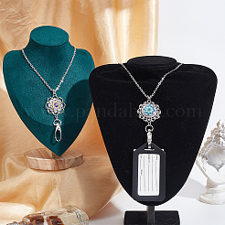 DIY Half Round with Flower Interchangeable Pendant Necklace Making Kit&nbsp;DIY-DR0001-04