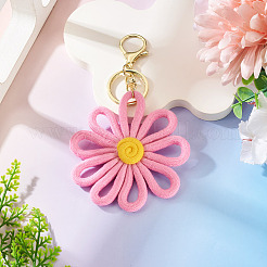 Polyester Flower Keychains&nbsp;KEYC-TAC00065-03