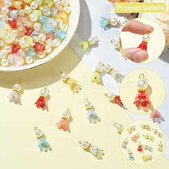 100Pcs 10 Colors Acrylic Pendants&nbsp;PALLOY-CJ00058
