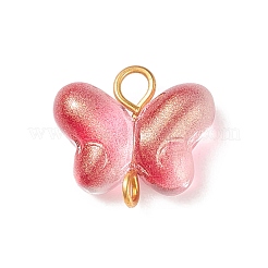 Butterfly Glass Golden Tone Iron Connector Charms&nbsp;PALLOY-JF01733