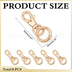 8Pcs Alloy Swivel Clasps&nbsp;HJEW-ME00048