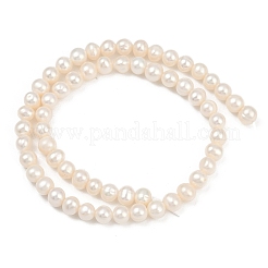 Natural Cultured Freshwater Pearl Beads Strands&nbsp;PEAR-I007-07Y-02A