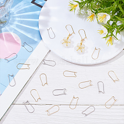170Pcs 2 Styles 304 Stainless Steel Hoop Earrings Findings Kidney Ear Wires&nbsp;STAS-ME0002-41