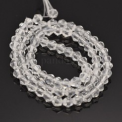 Faceted Bicone Glass Beads Strands&nbsp;EGLA-P016-4mm-01