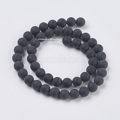 Natural Black Agate Beads Strands&nbsp;X-G-G447-4A