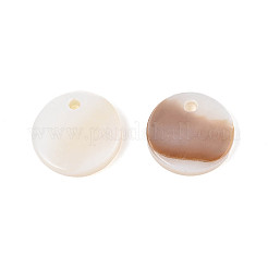 Natural Freshwater Shell Disc Charms&nbsp;BSHE-T014-42B