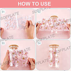 8Pcs 8 Styles UV Plastic Cup Wrap Transfer Stickers&nbsp;DIY-SP0002-29C
