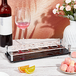 12-Hole Acrylic Shot Glasses Holders&nbsp;ODIS-WH0038-75B