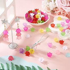 400Pcs 10 Colors Opaque Acrylic Bead Caps&nbsp;OACR-TA0004-16