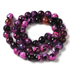 Dyed & Heated Natural Fire Crackle Agate Beads Strands&nbsp;G-P539-B01-07