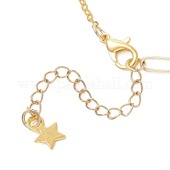 Natural Tiger Eye Paw Print Pendant Brass Paperclip Chain Cable Chain Necklaces for Women&nbsp;NJEW-JN05790