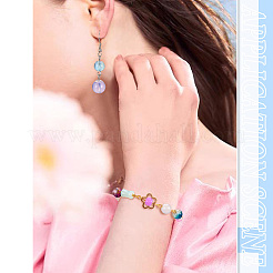 2 Sets 2 Styles DIY Lampwork Beads & Alloy Pendant & Link & Bead Caps Jewelry Findings Kits&nbsp;DIY-TA0011-61