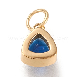 PVD Vacuum Plating 304 Stainless Steel Cubic Zirconia Pendant&nbsp;ZIRC-P080-A11