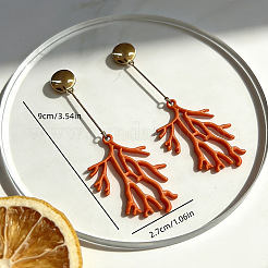 Iron & Alloy Stud Dangle Earrings for Women&nbsp;WGC6E9F-01