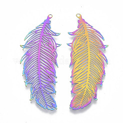 Ion Plating(IP) 201 Stainless Steel Filigree Pendants&nbsp;STAS-R102-27