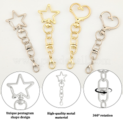 20Pcs 4 Styles Zinc Alloy Swivel Clasps&nbsp;FIND-SP0004-23