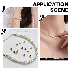 56Pcs 4 Style Brass Crimp Beads&nbsp;KK-AR0003-25