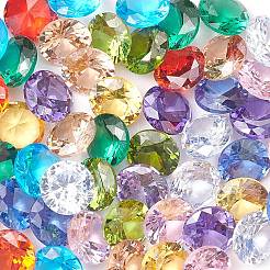 50Pcs 10 Colors Cubic Zirconia Pointed Back Cabochons&nbsp;ZIRC-CJ0001-25