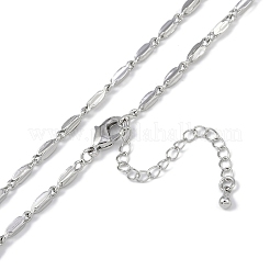Rack Plating Brass Oval Link Chain Necklaces for Women&nbsp;NJEW-K382-16B-P