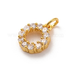 Brass Micro Pave Cubic Zirconia Charms&nbsp;KK-U033-08G