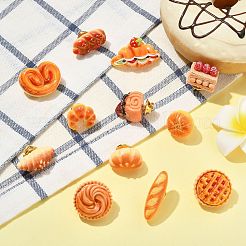 12Pcs 12 Styles Cute Food Themed Resin Pins&nbsp;JEWB-CJ0003-12