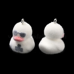 Flocking Opaque Resin Pendants&nbsp;RESI-F064-A07