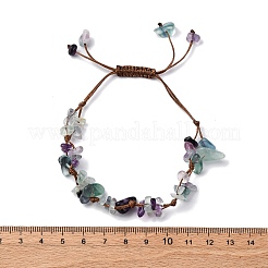 Adjustable Natural Fluorite Braided Bead Bracelets for Women&nbsp;BJEW-U035-02I