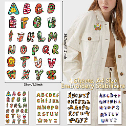 4 Sets 4 Style Christmas & Halloween Cloth Water-soluble Embroidery Aid Drawing Sketch&nbsp;AJEW-WH20039-001